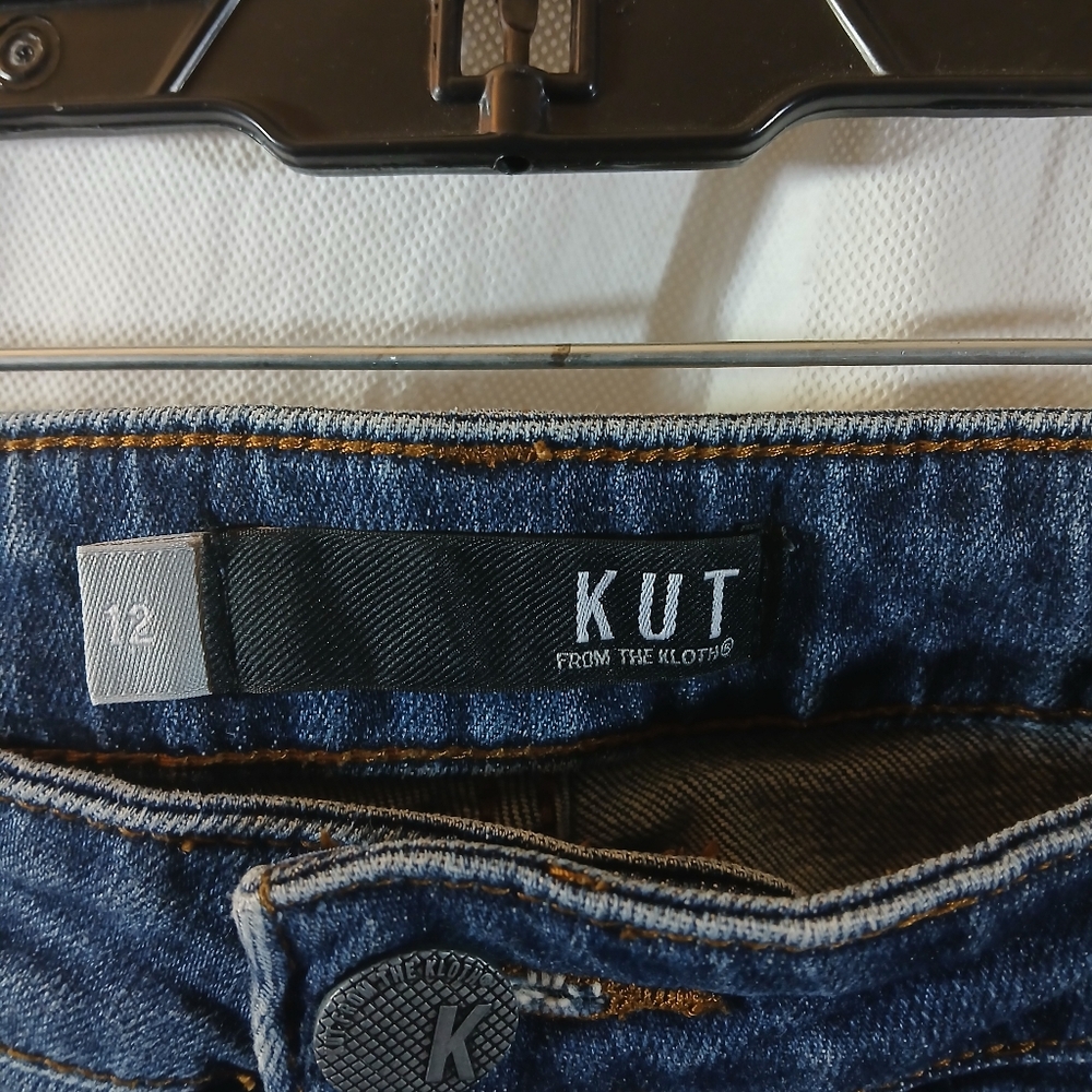 Kut From The Kloth Womens 12 Catherine Boyfriend Short Blue Jean Stretch Denim - Picture 11 of 13